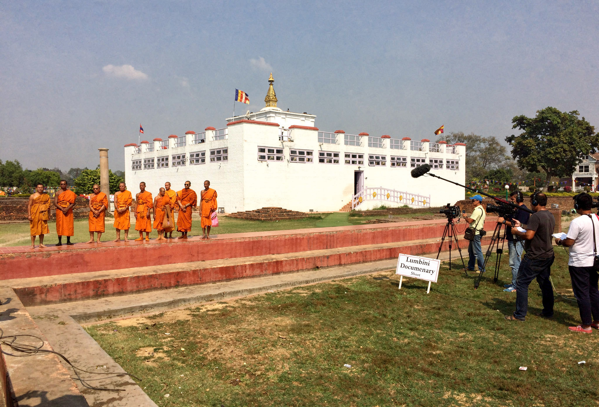 filming in Lumbini